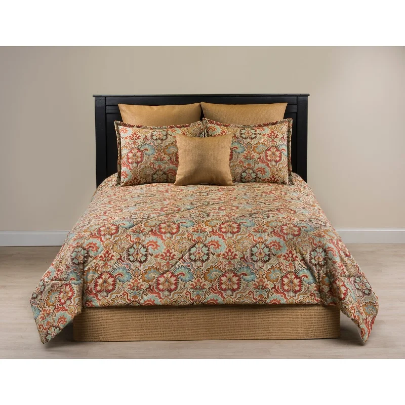 Goose down comforters known for their superior quality and insulationPersia traditional rug motif comforter set