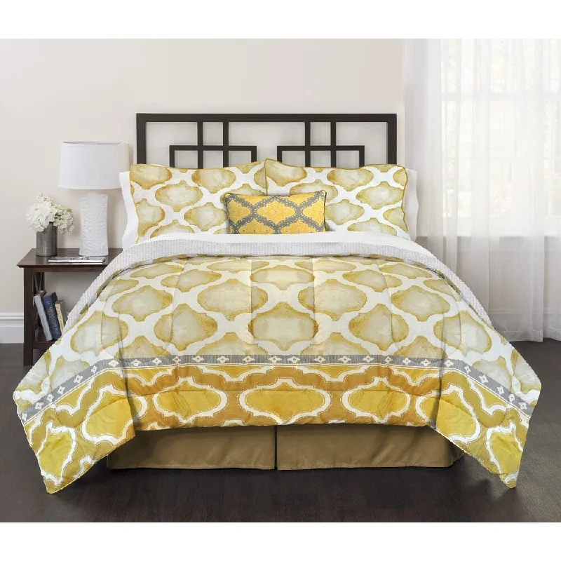 Latex - filled comforters with a bouncy texture and good supportMetro 4-piece Comforter Set