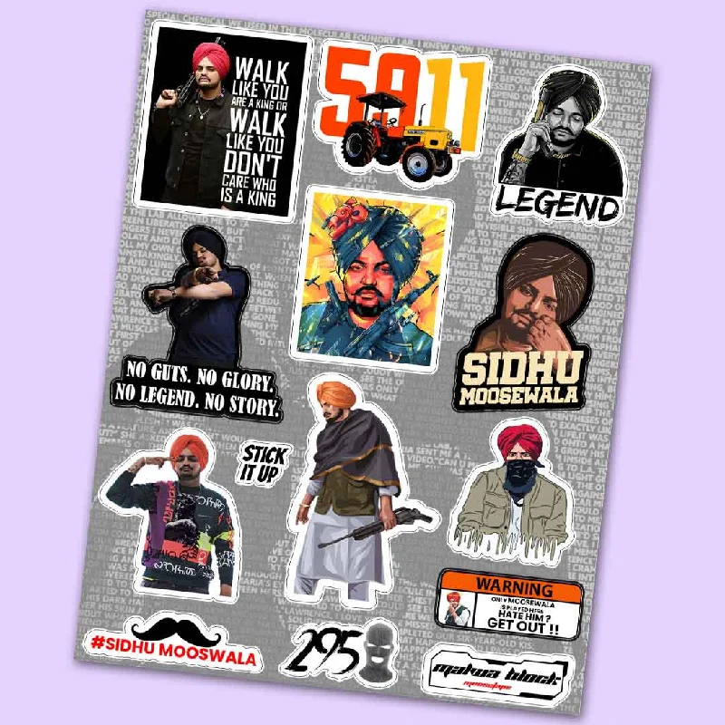 Polyester - Cotton Blend Sheets for Durability and ComfortSidhu Moose Wala Mini sticker sheet