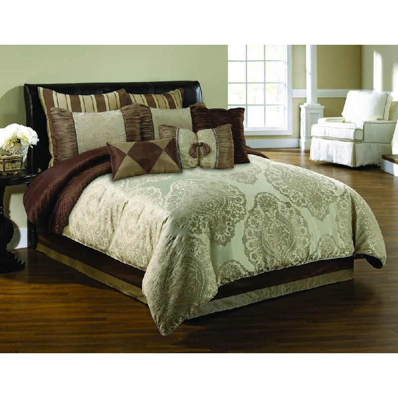 Goose down comforters known for their superior quality and insulationRome 10-piece Comforter Set