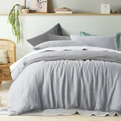 Rayon - Cotton Sheets for a Breathable and Soft BlendDove Grey Linen Sheet Set