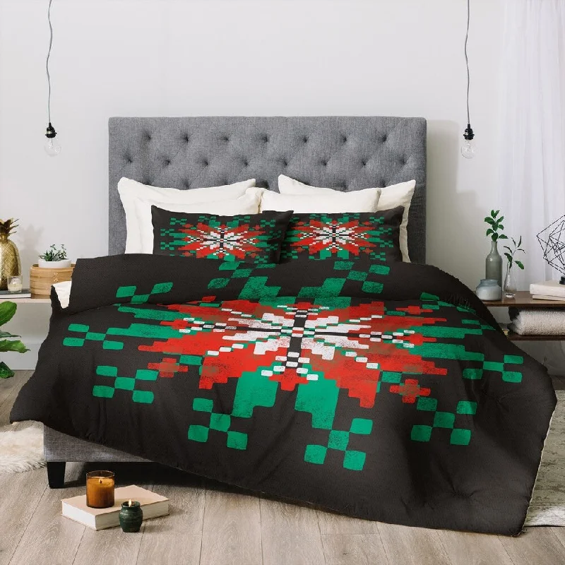 King - size comforters to fit large king - sized beds perfectlyDeny Designs Snowflake 3-Piece Comforter Set