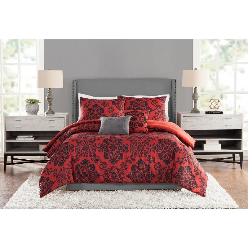 Wool - filled comforters with natural moisture - wicking and temperature - regulating featuresPresidio Square Damask Medallion Comforter Set