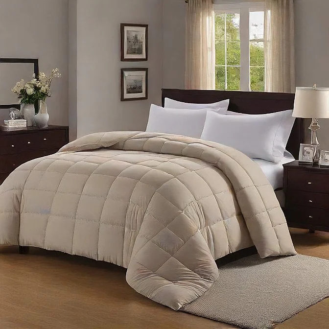 Bamboo - fiber - filled comforters with antibacterial and breathable qualitiesSand King Comforter - Soft, Lightweight Down Alternative, All-Season Bedding