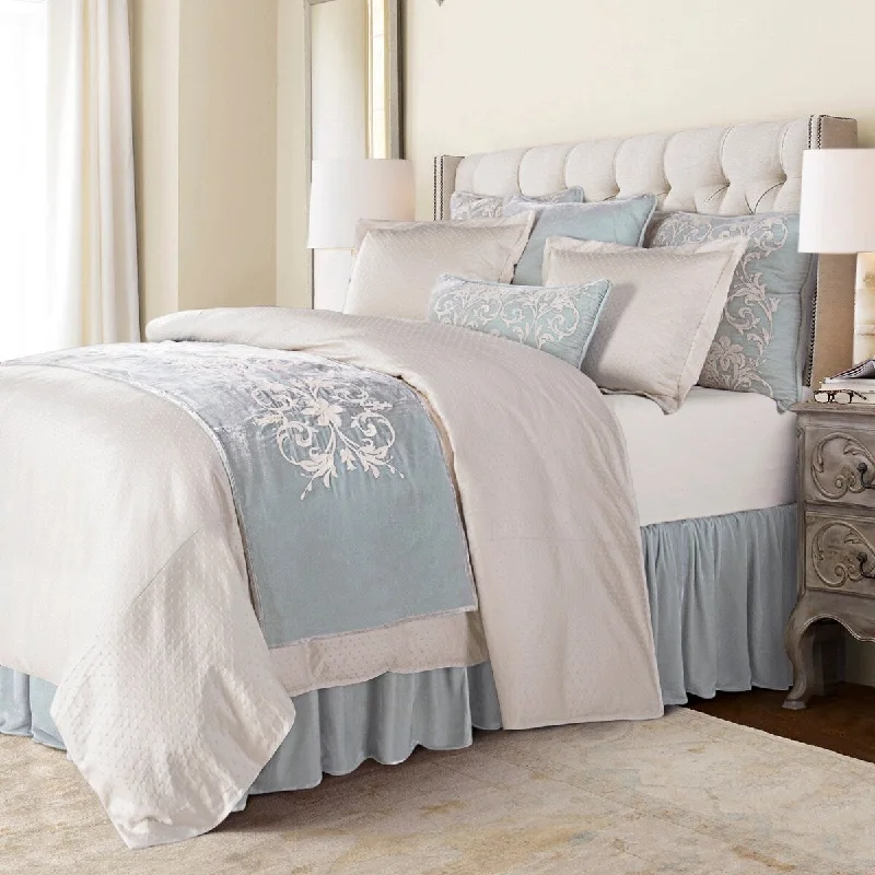 Duck down comforters with a softer feel and good warmth retentionHiEnd Accents Belle Swiss Dot Comforter Set, 3PC