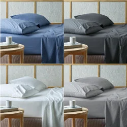 Wrinkle - Free Polyester Sheets for a Low - Maintenance BedNatural Sleep Recycled Cotton Bamboo Sheet Set