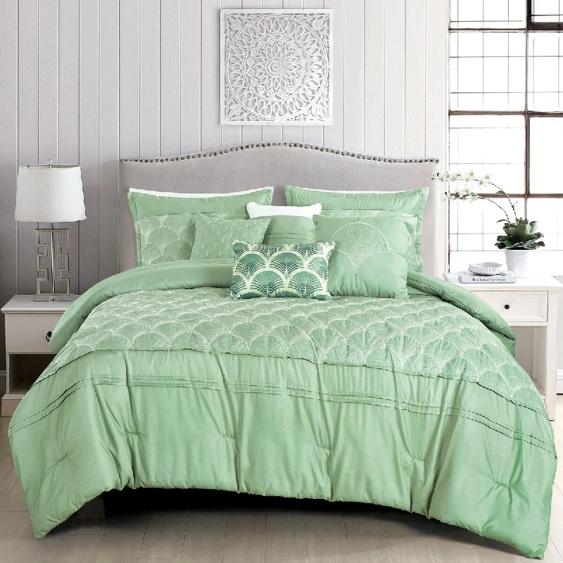 Silk - filled comforters for a luxurious and smooth touchHarlow Luxury 7 Piece Comforter set