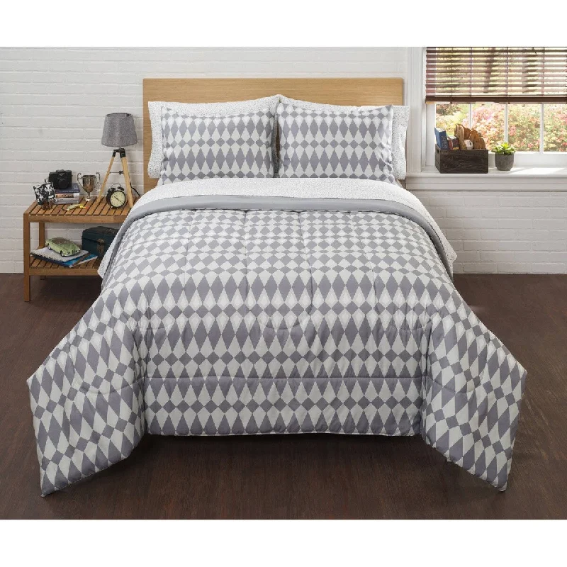 Bamboo - fiber - filled comforters with antibacterial and breathable qualitiesAmerican Original Grey Ethan Ikat Comforter Set Bedding Comforter Set