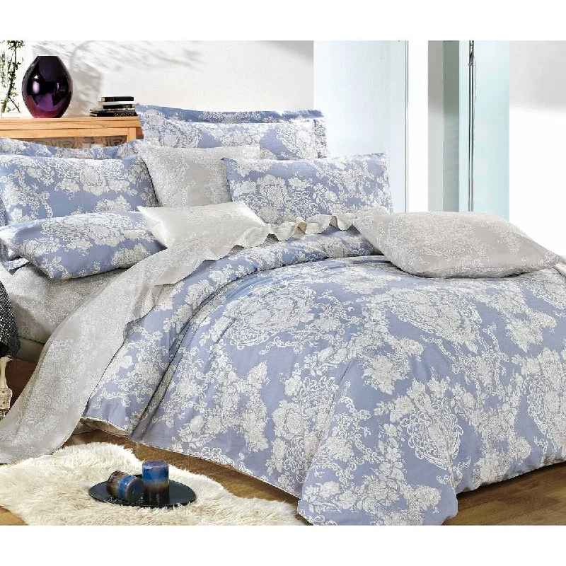 Queen - size comforters for standard queen - sized mattressesLauren 100% Cotton Comforter Set Blue