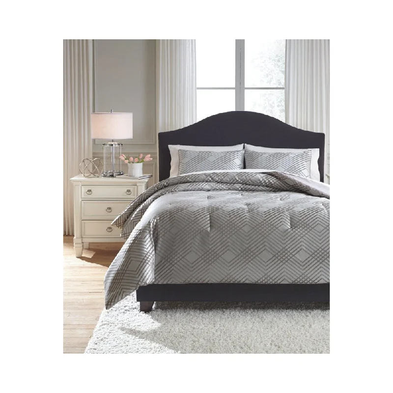 Down - filled comforters for supreme warmth and lightnessSignature Design by Ashley Anjelita Queen 3-piece Comforter Set