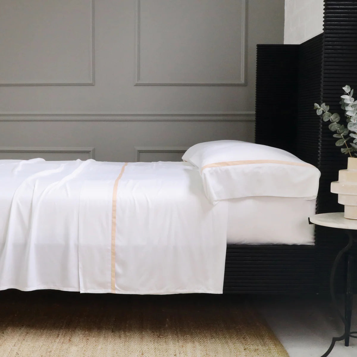 Wrinkle - Free Polyester Sheets for a Low - Maintenance BedLangston Bamboo Sateen Sheet Set by Pom Pom at Home