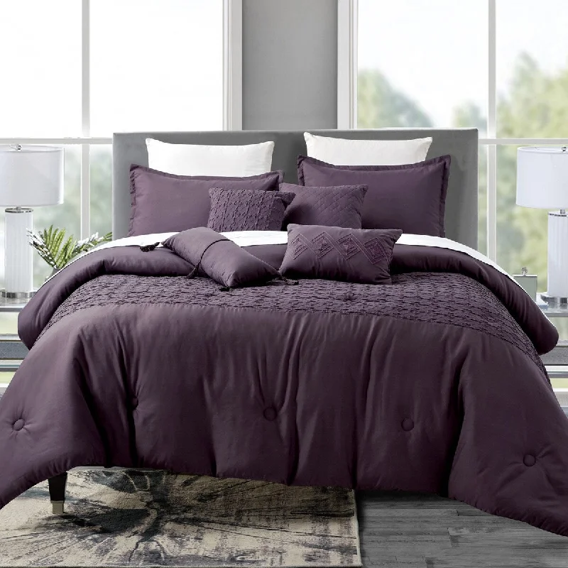 Cotton - filled comforters for a breathable and natural sleep experienceGlauce Luxury 7 Piece Comforter