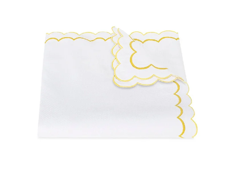 India Pique Lemon Yellow Duvet Covers by Matouk