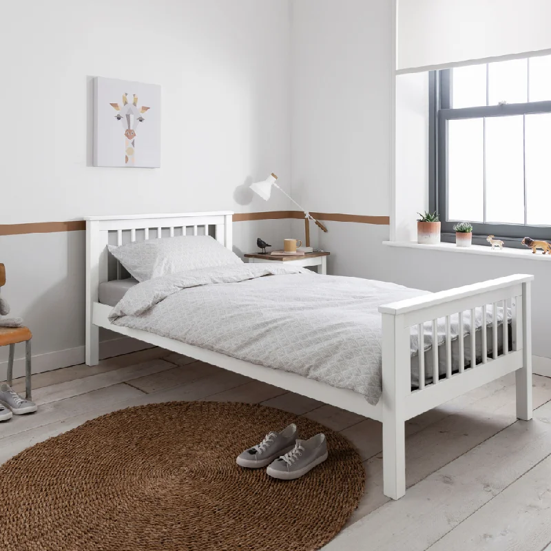 Polyester - foam mattresses for budget - friendly optionsHampshire Single Bed Frame in Classic White