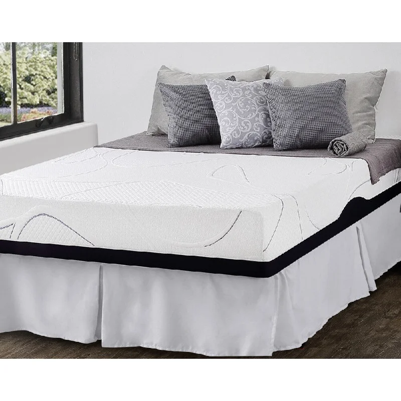 Innerspring mattresses with coil counts for supportPriage by Zinus 10 inch Queen-size Gel Memory Foam Mattress and SmartBase Foundation Set - Whie