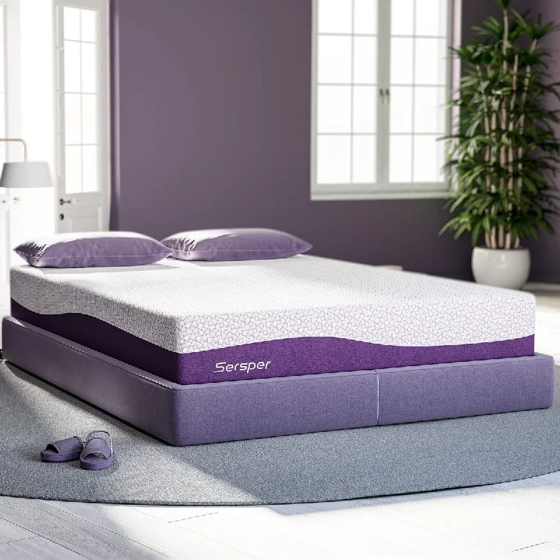 Gel - infused memory foam mattresses for cooler sleepQueen Mattress 10 inch - Bamboo Charcoal Memory Foam Mattress for Cool Sleep & Pressure Relief - Fiberglass Free