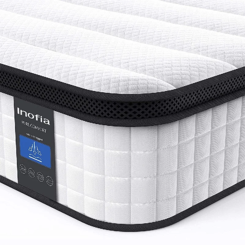 Innerspring mattresses with coil counts for supportTwin Mattress, 10 Inch Hybrid Innerspring Single Mattress Cool Twin Bed Supportive & Pressure Relief