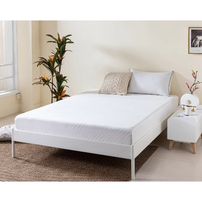 Innerspring mattresses with coil counts for supportWhite Full Size 8 inch Gel Memory Foam Mattress